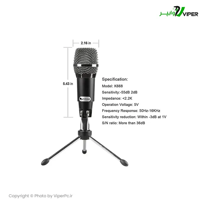 میکروفن کندانسر فای فاین مدل Fifine K668